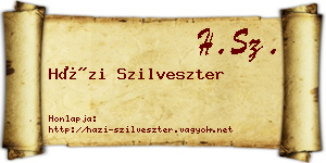 Házi Szilveszter névjegykártya