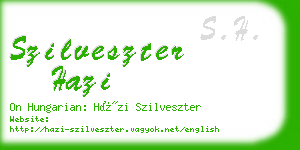 szilveszter hazi business card